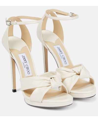 Jimmy Choo Bridal Rosie 120 Leather Sandals - White