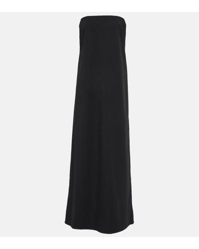 Co. Strapless Virgin Wool-blend Maxi Dress - Black