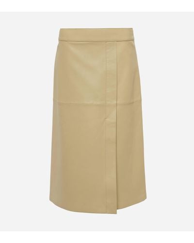 JOSEPH Sevres Leather Pencil Skirt - Natural