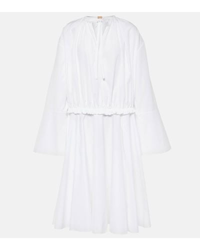 Loewe Luxury Tunic Dress In Cotton - White