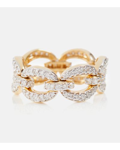 Nadine Aysoy Catena Petite 18kt Gold Ring With Diamonds - White