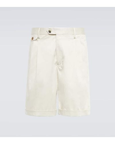 Lardini Shorts in raso di misto cotone - Bianco