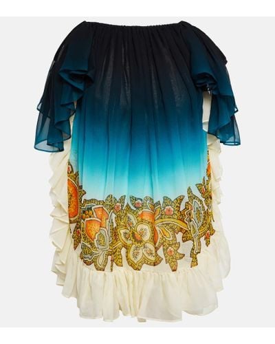 Etro Langes Kleid - Blau