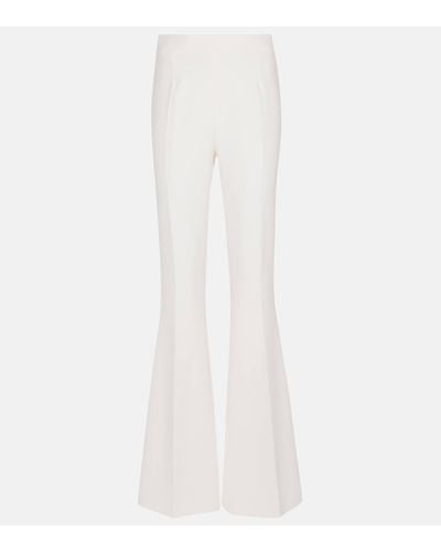 Safiyaa Pantalon evase Halluana a taille haute - Blanc