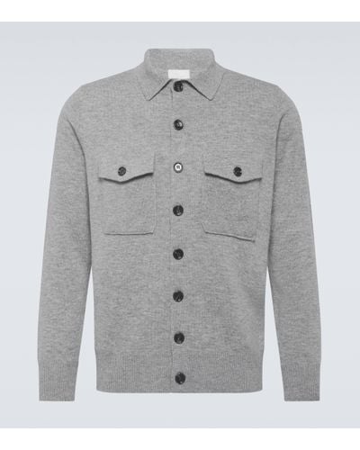 Allude Wool And Cashmere Overshirt - Grey
