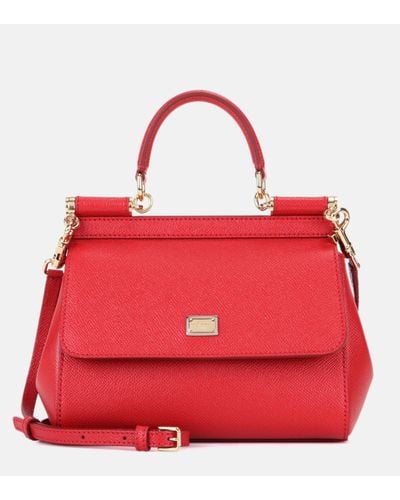 Dolce & Gabbana Grand sac à main "Sicily" - Rouge