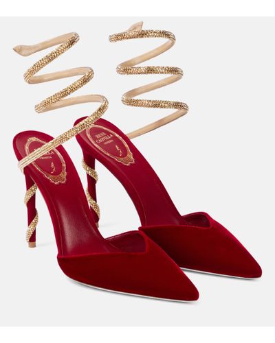 Red Rene Caovilla Heels for Women | Lyst