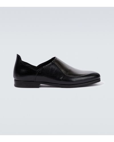 Our Legacy Cab Leather Slippers - Black