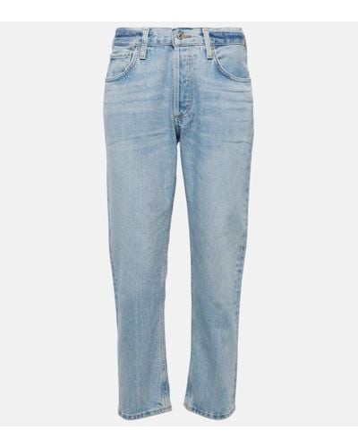 Citizens of Humanity Low-Rise Straight Jeans Isla - Blau
