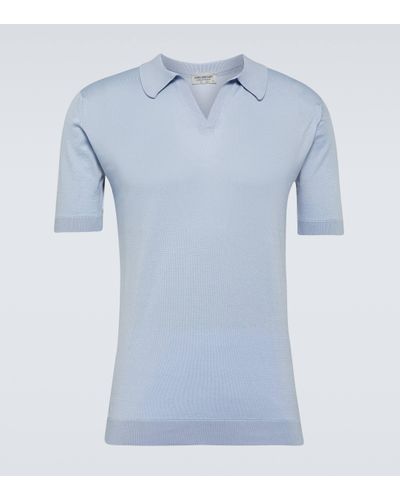 John Smedley Noah Cotton Polo Shirt - Blue