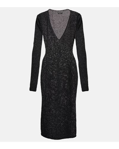 Tom Ford Jersey Midi Dress - Black
