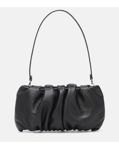 STAUD Bean Leather Shoulder Bag - Black
