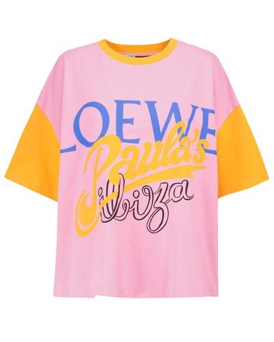 Loewe Paula's Ibiza T-Shirt aus Baumwolle - Pink