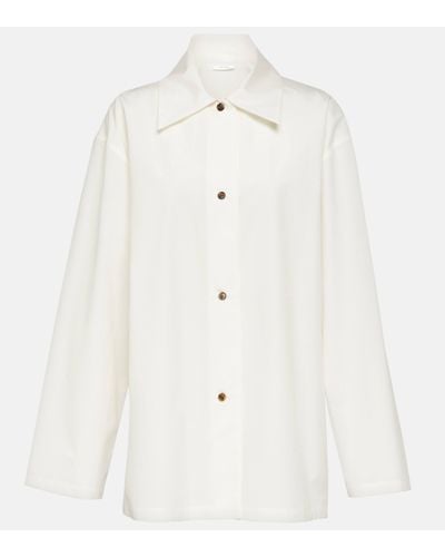 The Row Rigel Oversized Cotton Poplin Shirt - White