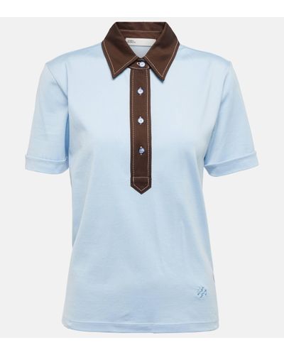Tory Sport Cotton Pique Polo Shirt - Blue