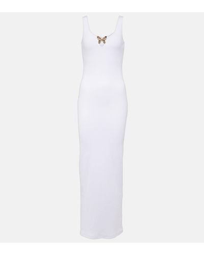 Blumarine Cotton-blend Maxi Dress - White