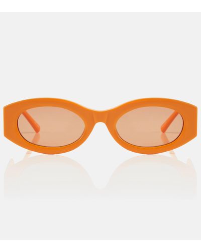 The Attico Berta Oval Sunglasses - Orange