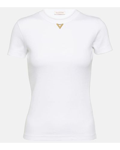 Valentino T-Shirt aus Jersey - Weiß