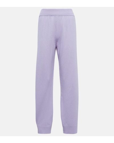 Barrie Tapered Cashmere Pants - Purple