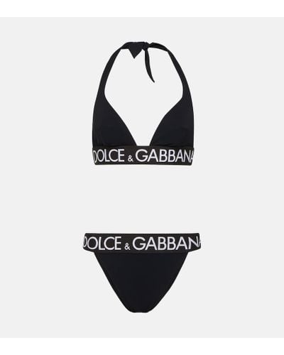 Dolce & Gabbana Bikini con logo - Nero