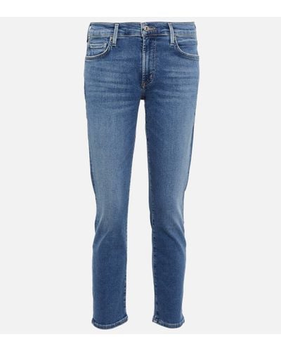 Citizens of Humanity Ella Mid-rise Cropped Slim Jeans - Blue