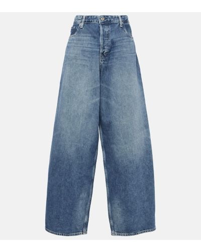 AG Jeans Jeans anchos Mari de tiro alto - Azul