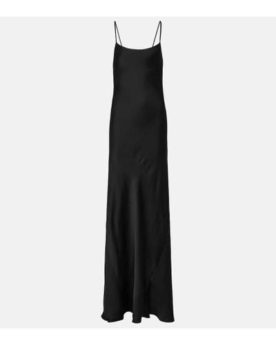 Victoria Beckham Vestido lencero de saten - Negro