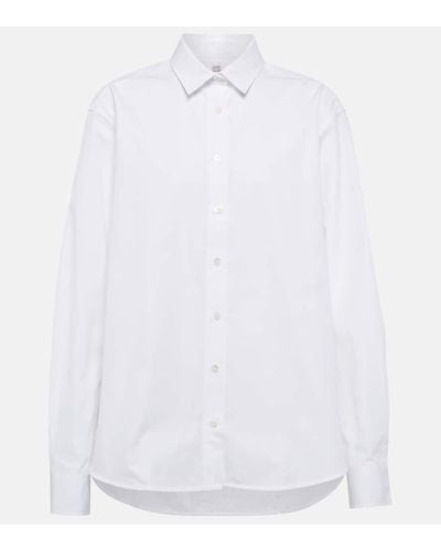 Totême Camicia in popeline di cotone - Bianco