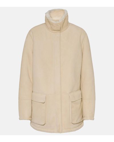 Loro Piana Voyageur Shearling-lined Suede Jacket - Natural