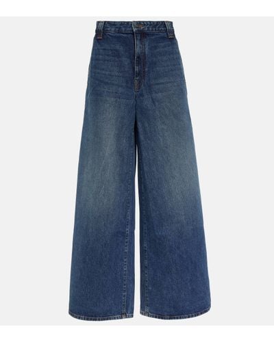 Khaite Jacob High-rise Wide-leg Jeans - Blue