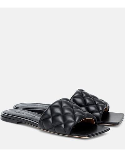 Bottega Veneta Padded Leather Sandals - Black