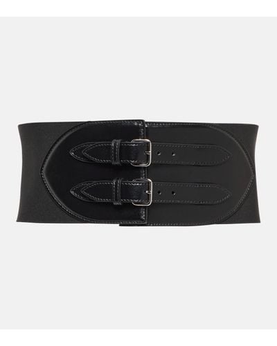 Alaïa Alaia Buckled Leather Corset Belt - Black