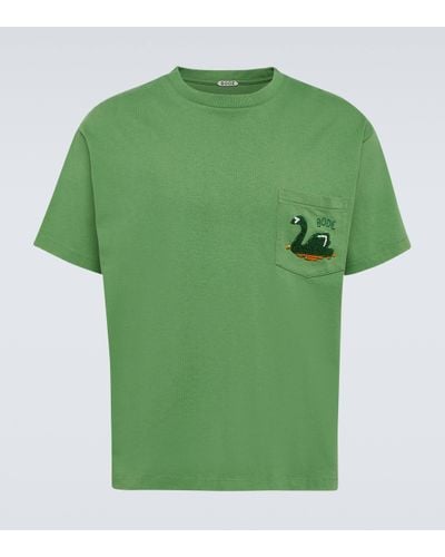 Bode Swan Cotton Jersey T-shirt - Green