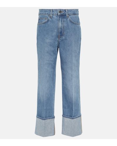 Veronica Beard Dylan High-rise Straight Jeans - Blue
