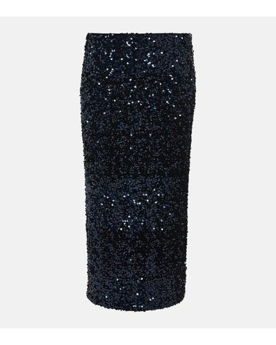 Dorothee Schumacher Midirock Shimmering Attraction - Blau
