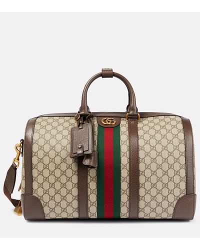 Gucci Savoy Large GG Supreme Duffle Bag - Brown