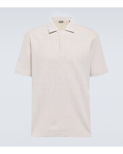 Zegna Cotton Polo Shirt - White