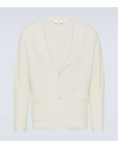 Lardini Cardigan in lana, seta e cashmere - Bianco