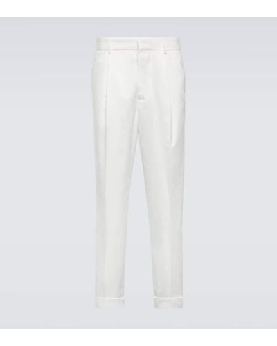 Tod's Pantaloni regular in misto cotone - Bianco