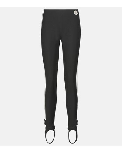 Moncler Mid-rise Jersey Stirrup leggings - Black