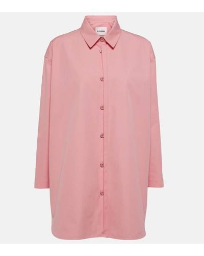 Jil Sander Camisa de popelin de algodon - Rosa