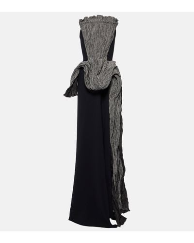 Maticevski Ozone Strapless Gathered Gown - Black