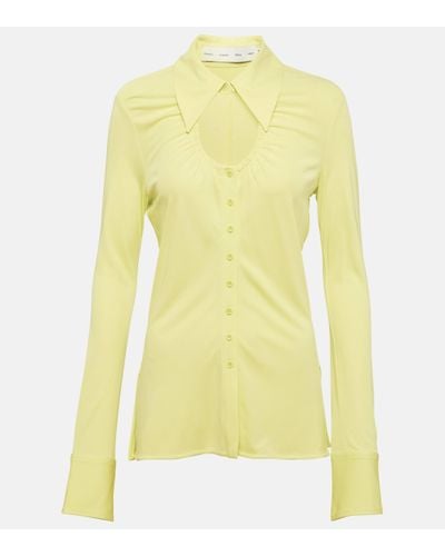 Proenza Schouler White Label Cutout Jersey Shirt - Yellow
