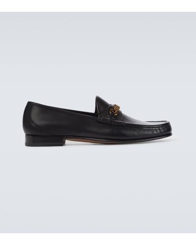 Tom Ford Leather York Chain Loafers - Black