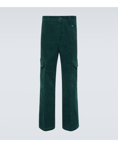 Acne Studios Cotton Corduroy Cargo Trousers - Green