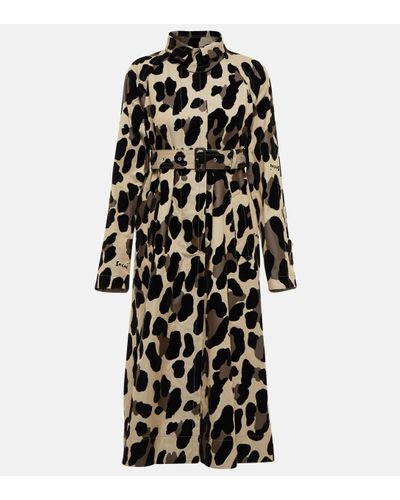 Sacai Leopard-print Cotton Coat - Multicolour