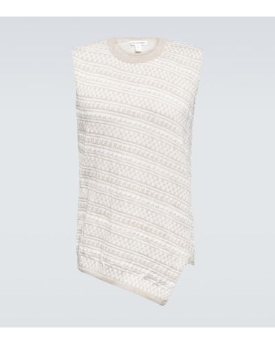 Comme des Garçons Intarsia-knit Wool Sweater Vest - White