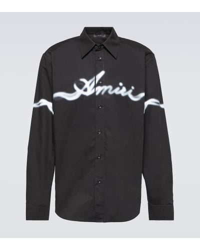 Amiri Camisa Smoke de algodon estampada - Negro