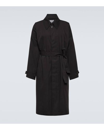 Bottega Veneta Trenchcoat aus Baumwolle und Seide - Schwarz