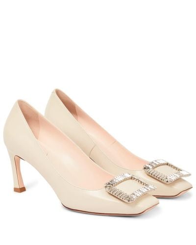 Roger Vivier Pumps Trompette 70 aus Leder - Natur